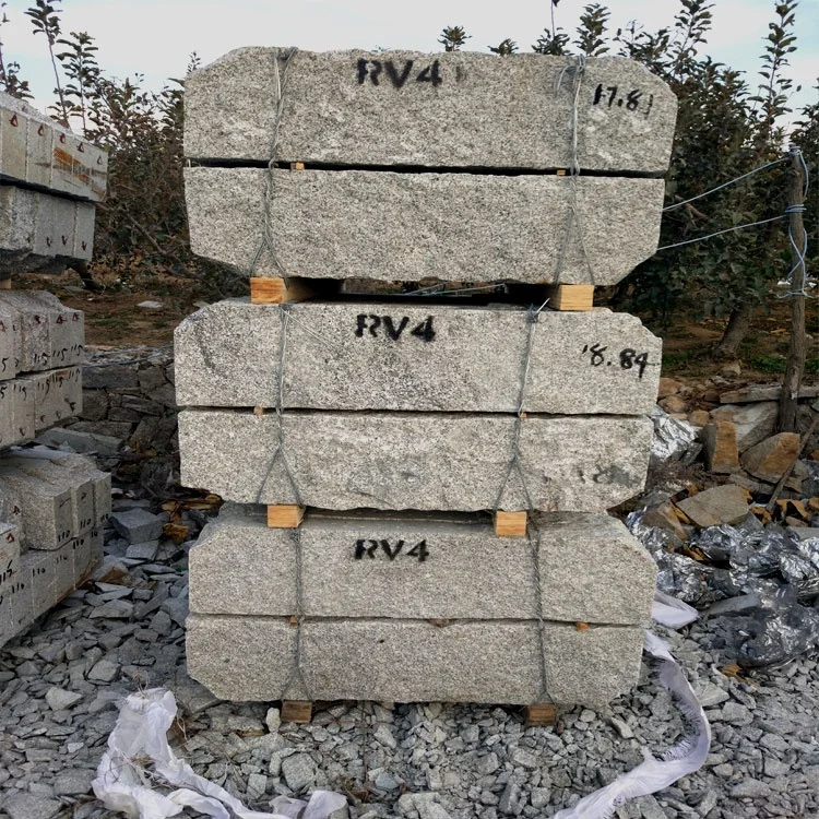 China Factory Manufacture High Grade G603 Garden Kerbstone Grey Granite Stone Types Flooring  RV2 RV4 Outdoor KerbStone