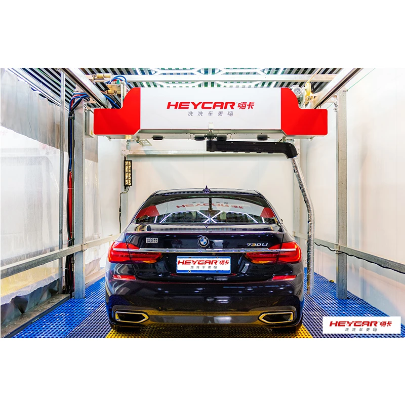 360 degrees surrounding the car surface with high pressure washing spray nozzle touchless car washer