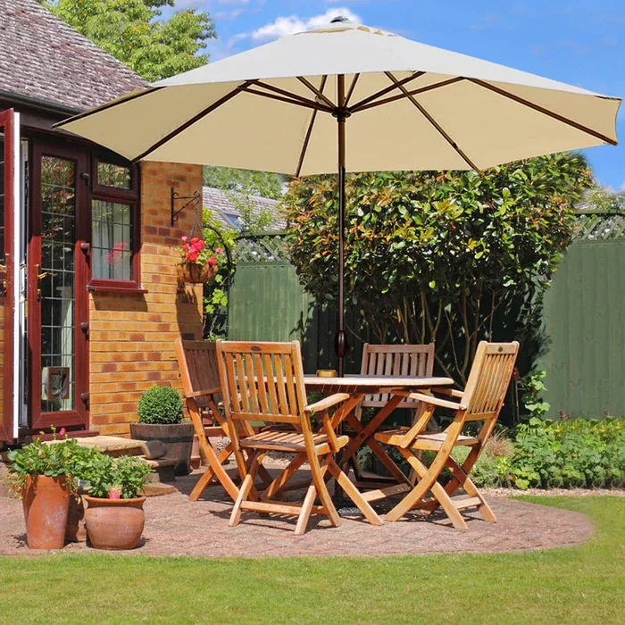 Central Pole Parasols Commerical Street Patio Round Umbrella Factory Direct High Quality Outdoor Beach Umbrella Aluminum