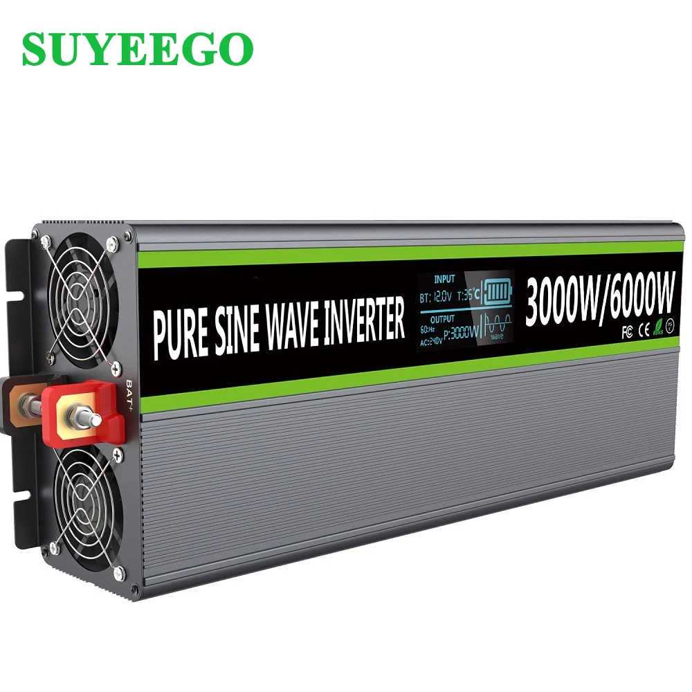 12V 24VDc to 110V 220V Ac Pure Sine Wave 2000w 3000w 5000w 6000w Solar Power Car Inverter