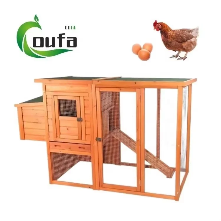 Factory Direct Outdoor Backyard Poultry Extra Large Wooden Chicken Coop Pet Cage For Egg Laying Hens With Ramp