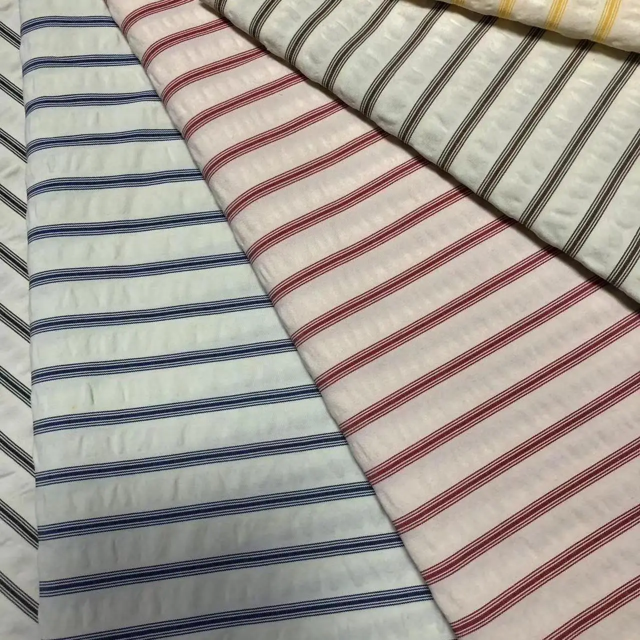 Jiexingtextile Woven Yarn-Dyed TC CVC Cotton Stripes Shirt Fabric Plain Style for Boys/Girls T-Shirts & Bags Coating Pattern