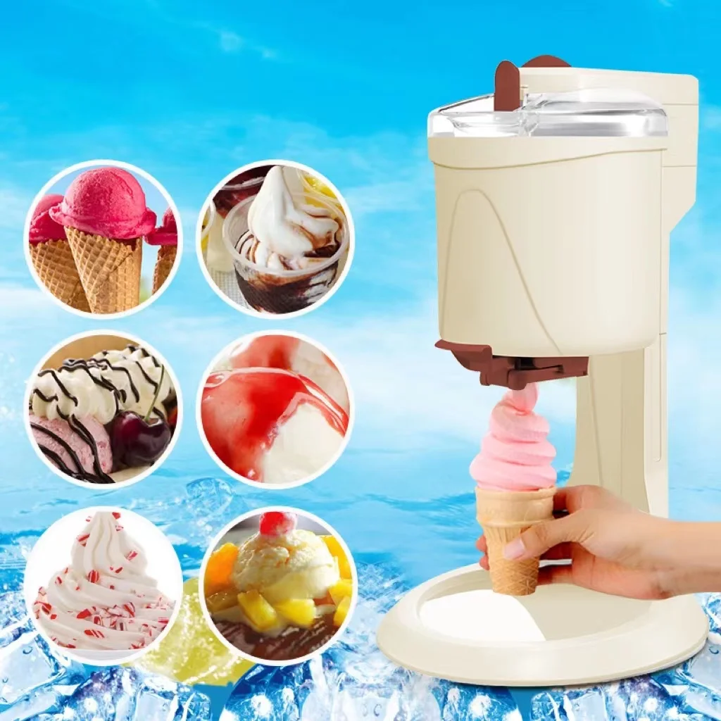 Hot Sale Ice Cream Cone Machine Household Small Mini Automatic DIY Yogurt Child Milkshake Maker
