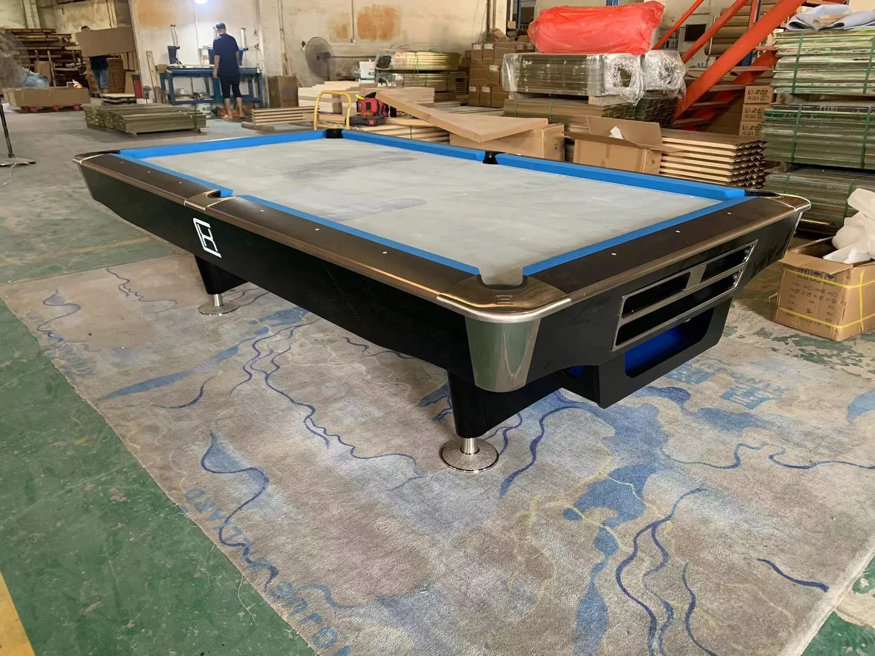 Cheap Price 9FT Solid Wood American 9 balls Pool Table With Auto Ball Return System