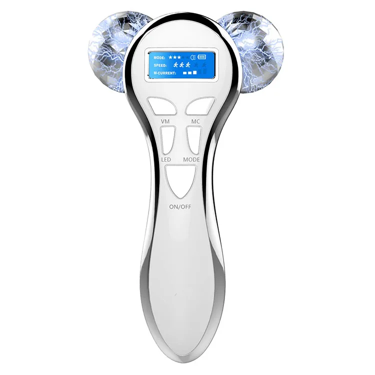 Micro-current Vibration Massager 3D Roller Facial Massager Y Shape Rotating V Face Lift Face Massage