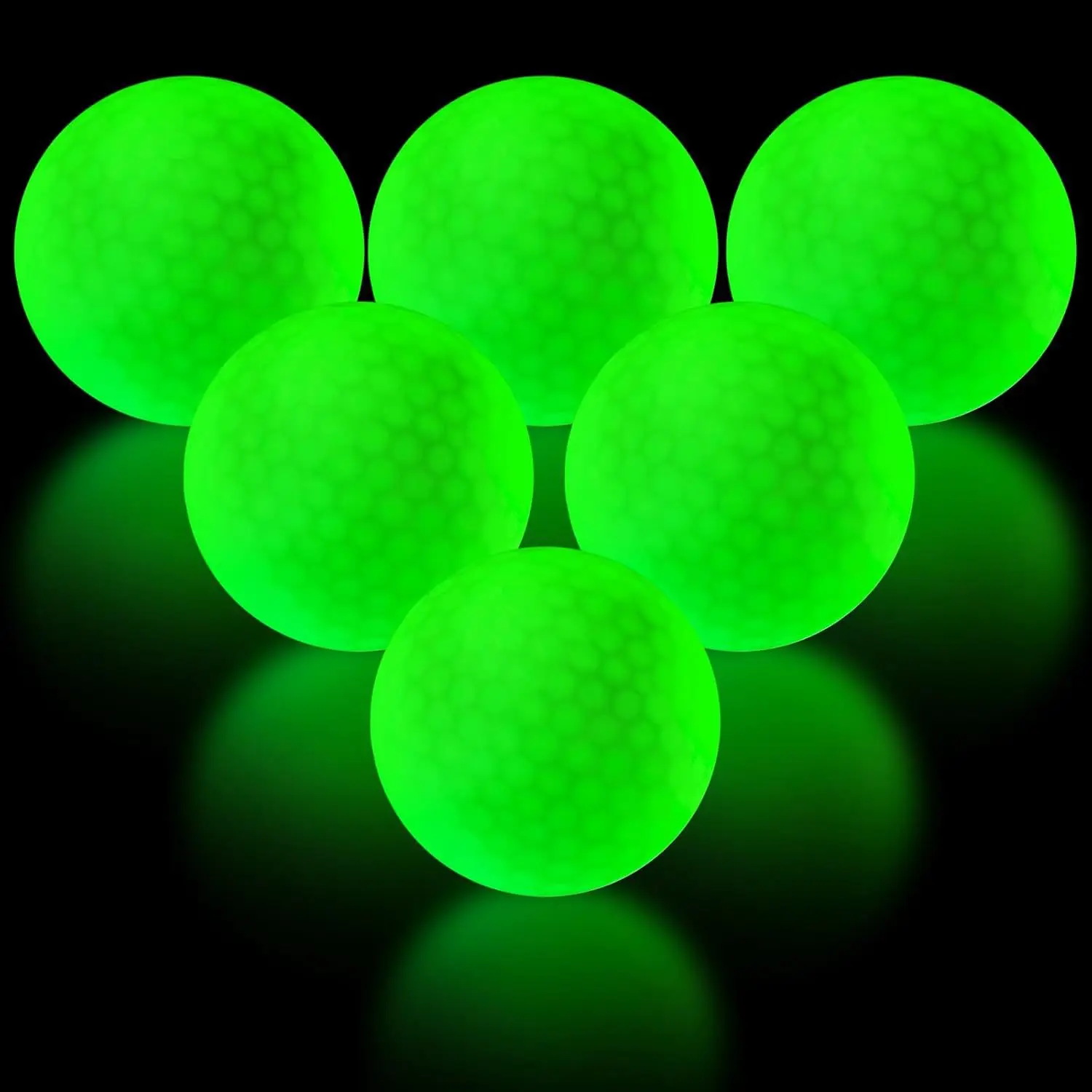 New Practice Ball Golf Luminous Ball Fluorescent Ball Automatic Absorption Can Print LOGO Night Glow Golfballs