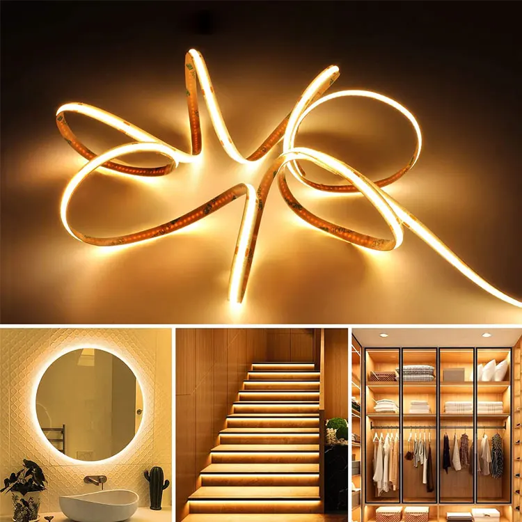 Cob Led Strip 320 384 480 528 RGBW Leds Dc12v 24v Ra 90 Furniture Wardrobe Decor Flexible Led Tape Light