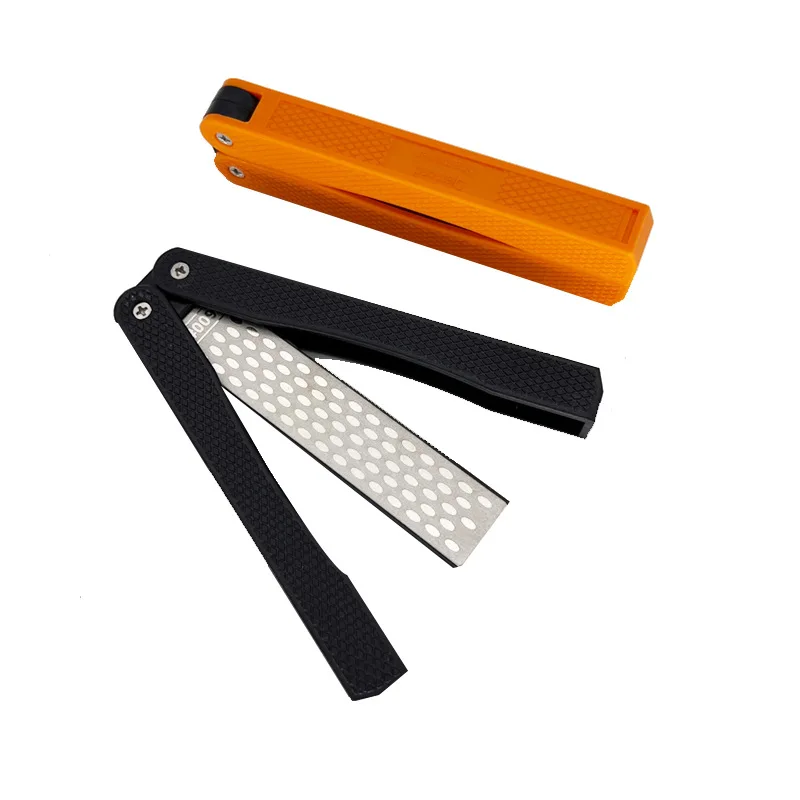Folding Knife Skaters Convenient Fan -shaped Double -sided Grinding Stones Household Diamond Kitchen Grinding Knife Artifact