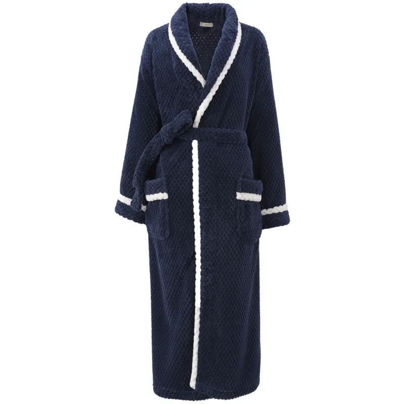 Super Soft Cheap Adults High Quality Soft Bathrobe Jacquard Solid Flannel Fleece Winter Bathrobes For Women