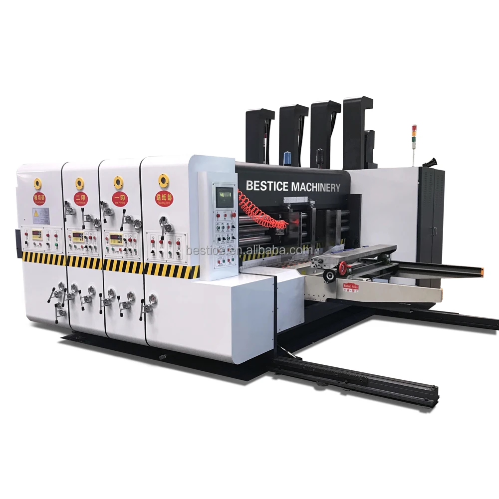 carton printing slotting die-cutting machine industrial flexographic flexo flex color printer die cutting machinery sale prices