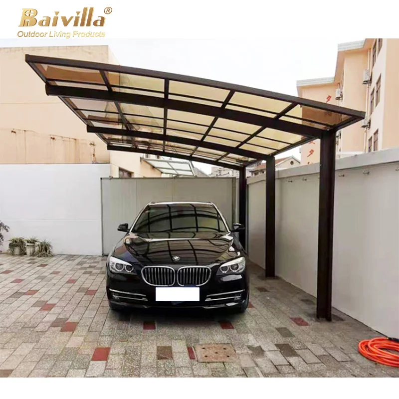 Custom High Quality Waterproof Aluminium Carports Type Car Carport With Material Design