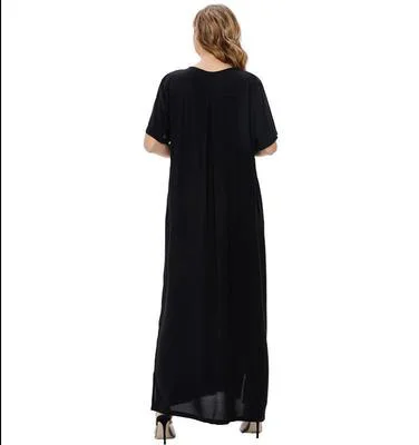 Muslim for Ladies Casual Summer Night Gown Women Robe Hijab Women Maxi Islamic Clothing  dress