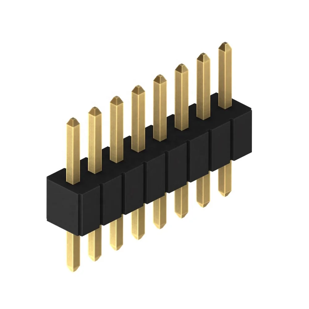 Best-selling 2.54mm single double row straight male pin header connector