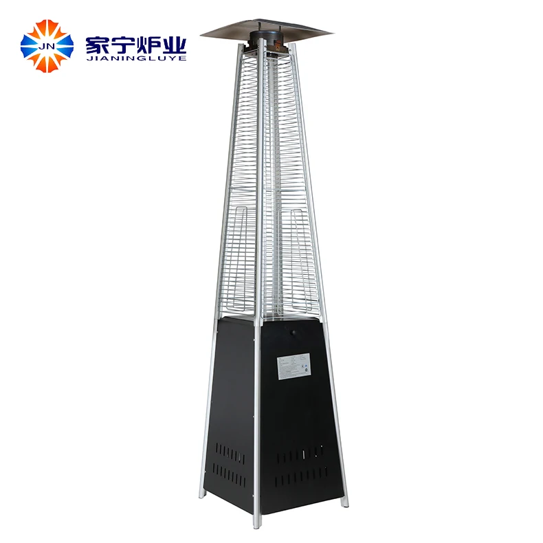 13KW Portable Black Outdoor Gas Heater Propane Iron Tower Flame Pyramid Patio Heater Household Freestanding Camping Electric