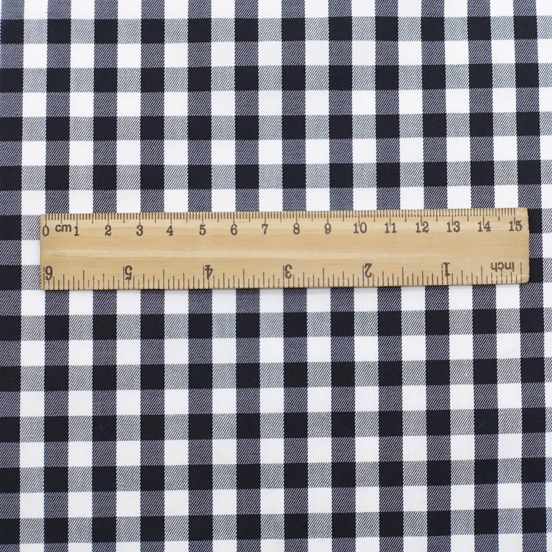 Wholesale Cotton Nylon Blend yarn dyed plaid Garment Material Classic Check Shirt Fabric
