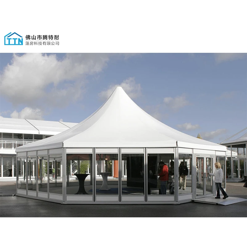 China manufacturer luxury glass gazebo work pagoda tents for sale