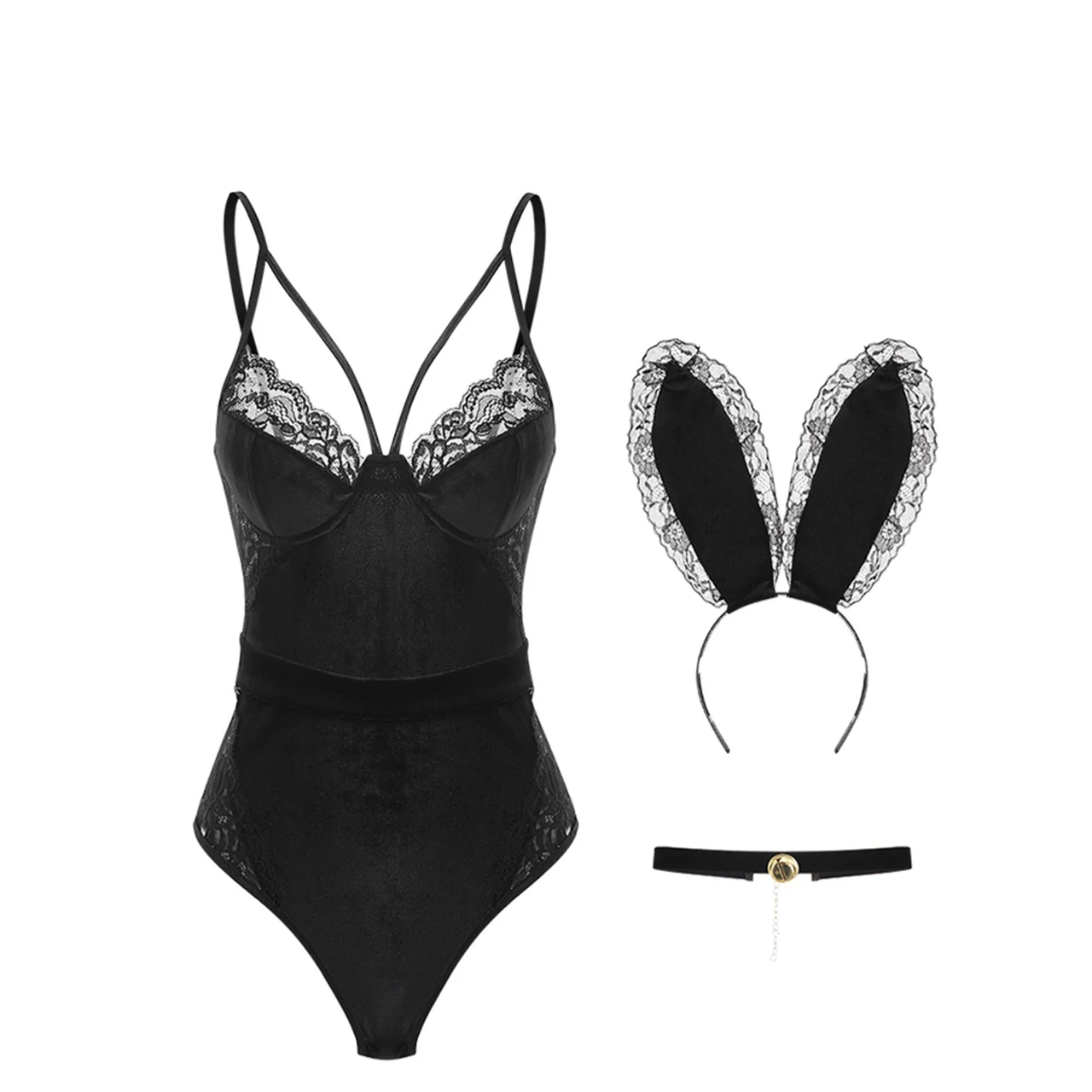 2021 New Uniform Rabbit Black Woman Sexy Costumes Erotic Cosplay Lingerie