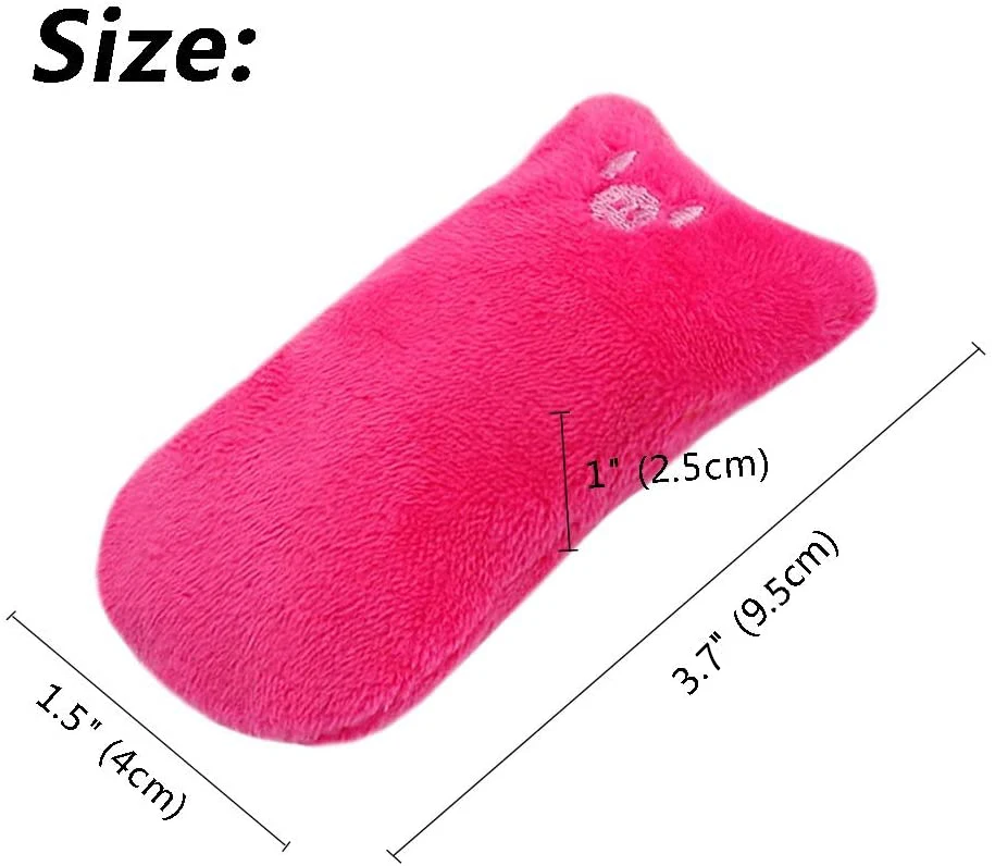 
Pet Kitten Claw Biting Chewing Teeth Grinding Mint Cat Catnip Toy Funny Interactive Training Catnip Plush Pillow Toy 