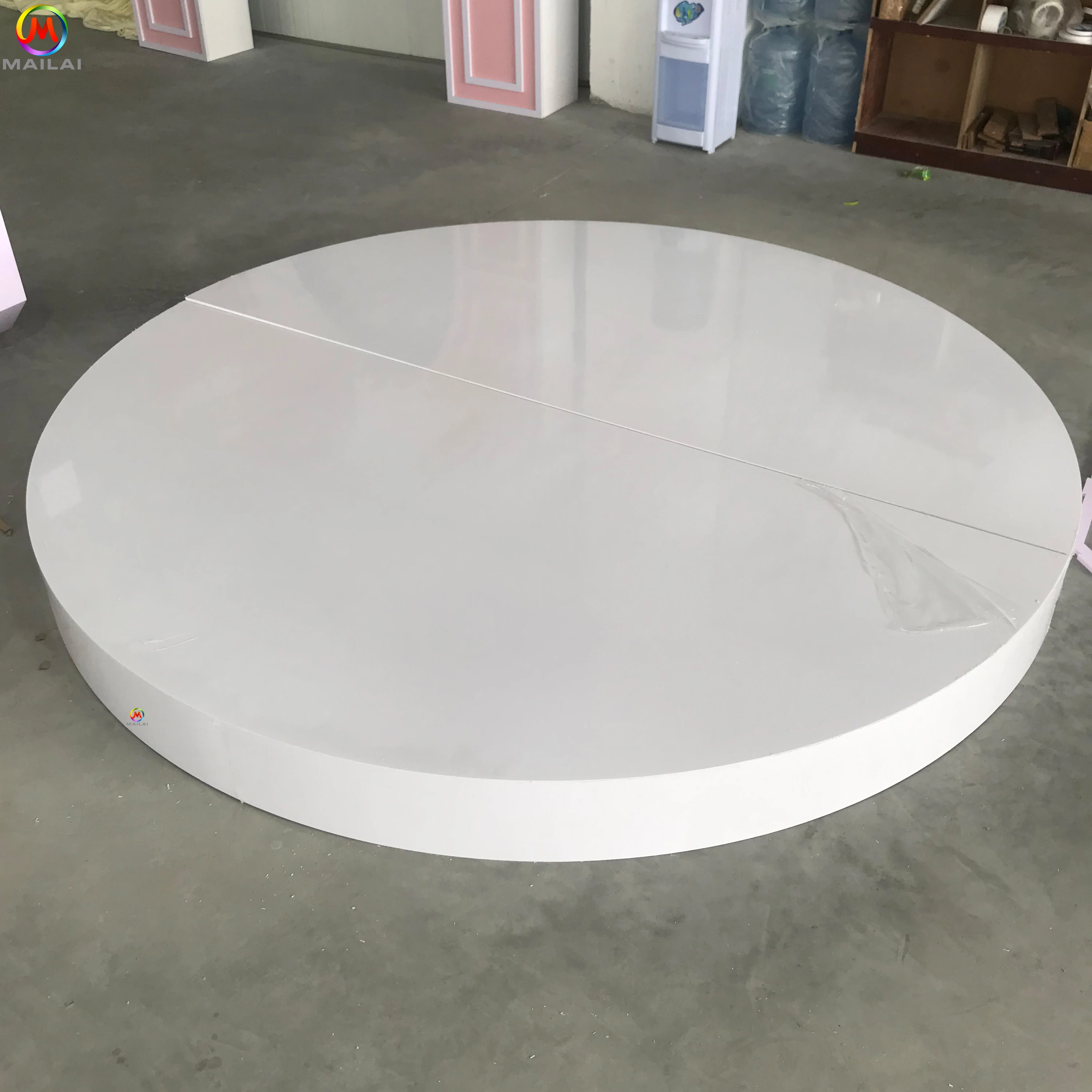 Wedding Supplies Round Wedding Stage Floor Decoration Acrylic Backdrop For Wedding