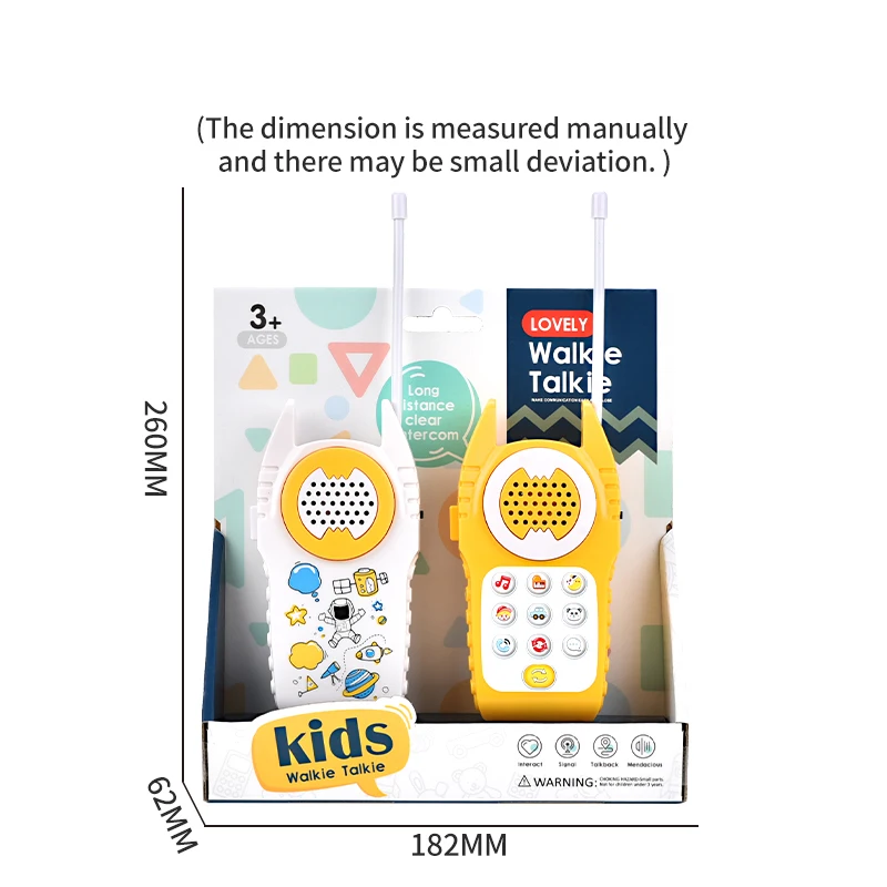 Hot selling Outdoor Educational Interphone Plastic Microphone Wireless Handheld Toy For Kids Parent-Child Walkie Talkie