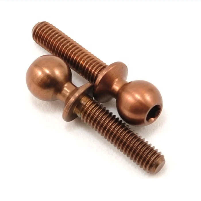 3d printer rapid prototyping industrial machine part threaded bung Ti-Nitride Heavy-Duty Ball Stud