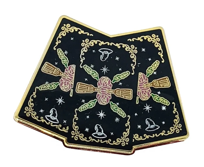 Antique Copper Plated lapel pin T-shirt logo design Die Casting Brass butterfly clutch Metal Pin Maker