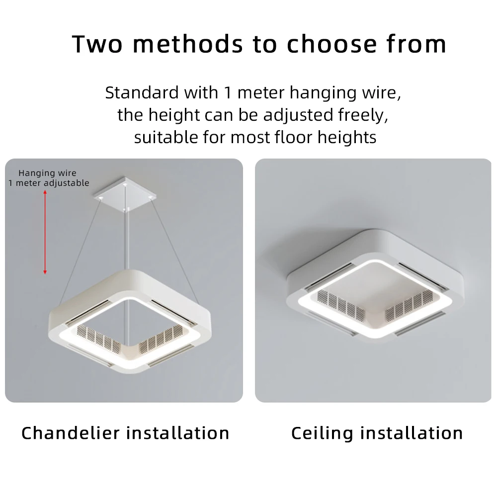 Intelligent Remote App Control Bladeless Led Ceiling Fan Light Remote Control Ceiling Lamps With Fan Chandelier Ceiling Light