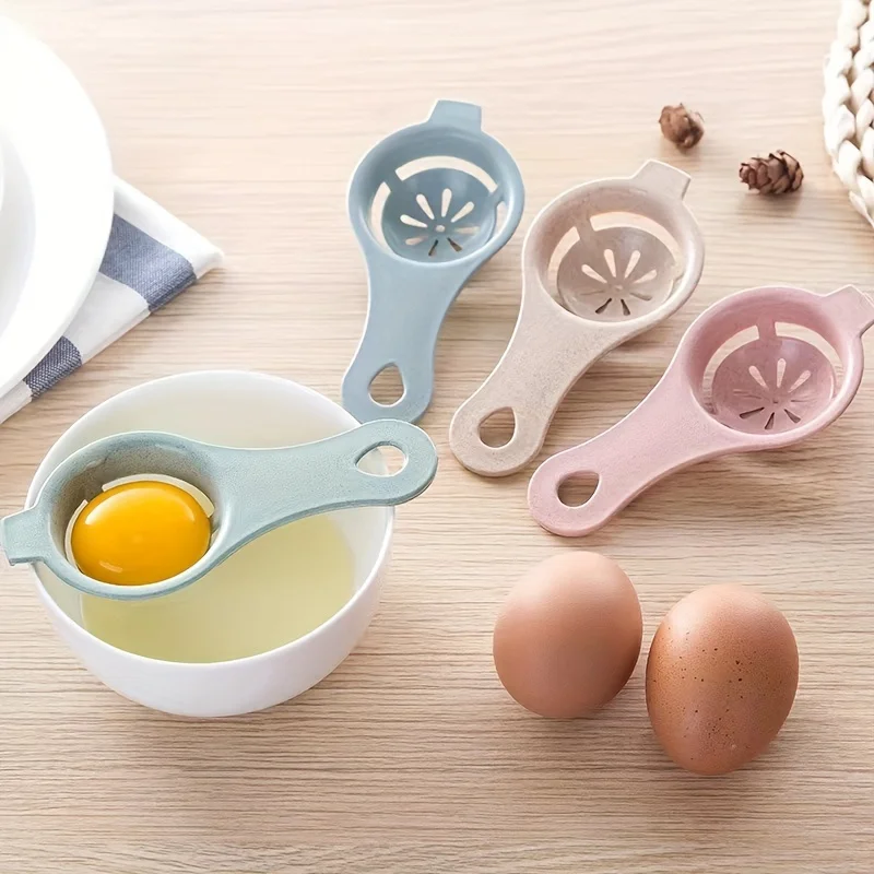 Shai 3-Piece Essential Kitchen Gadgets Durable Plastic Yolk White Divider Separator Set Whisk Beater Hand Dishwasher silicone