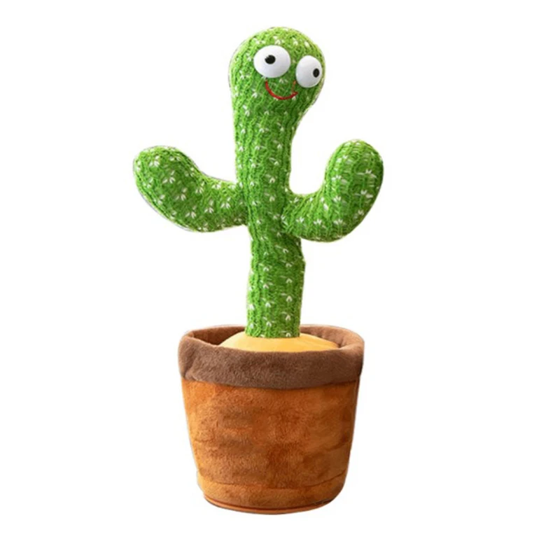 LED Light Stuffed Dancing Cactus Doll Toys Talking Singing Cactus Toys for Girls Boys