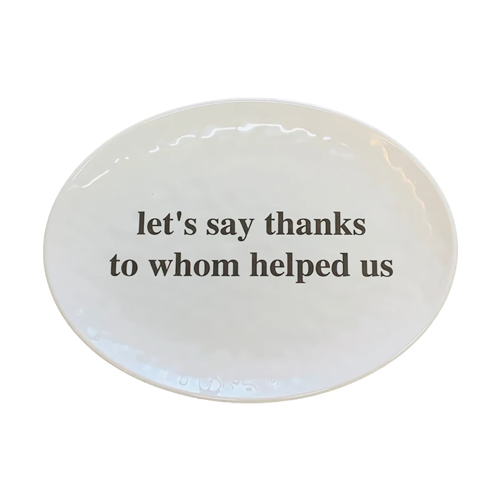 
Wholesale Basic White and black Durable Melamine Large Serving Plates Oval Platter 18 IN X 14 IN 