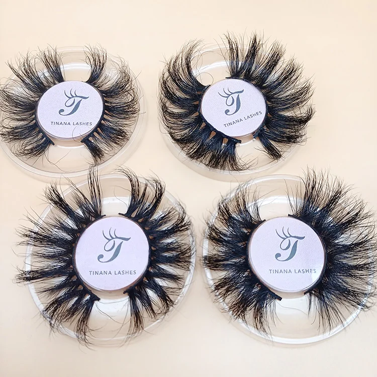 Own Brand 25mm real mink lashes wholesale 100% real siberian mink fur mink eyelashes  free sample hot sale eyelashes 2020