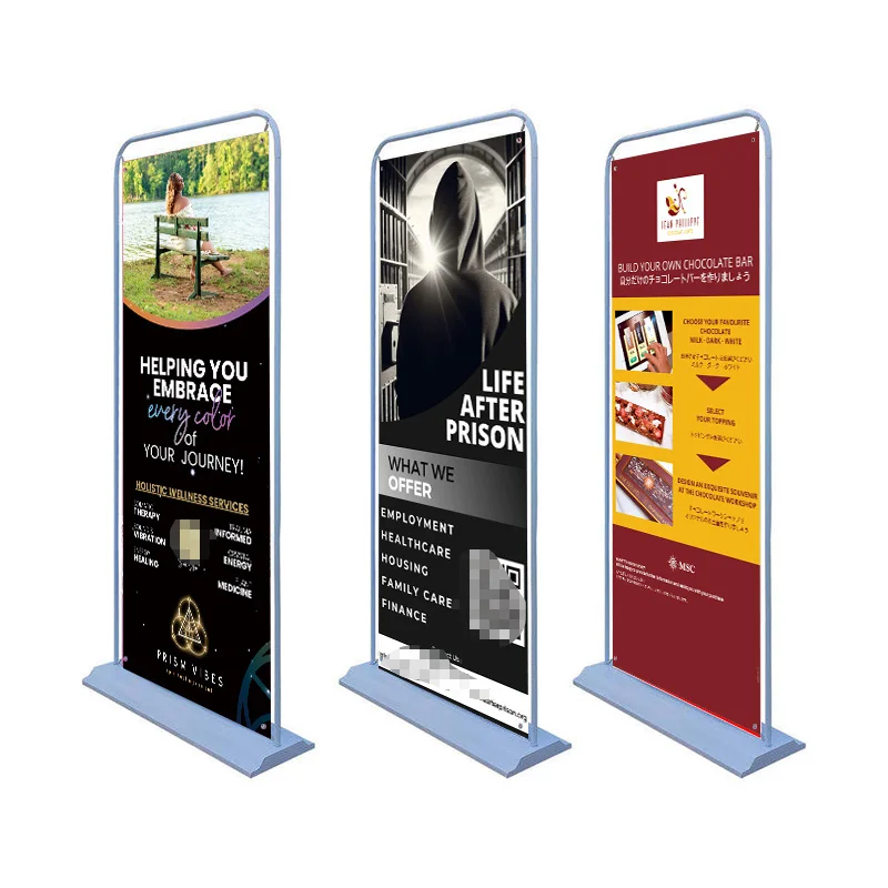 hot sale door type frame display stand water base outdoor banner stand portable door shape pvc banner display stand