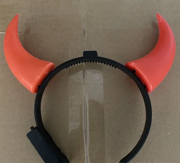 Custom Cosplay Flashing Halloween Event Party Supplies Led Kids Light Up Devil Red Horns Headbands