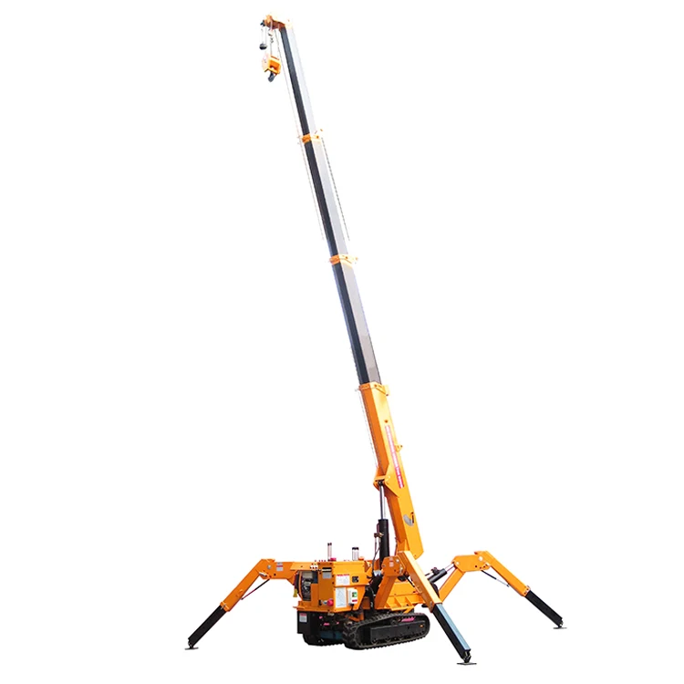 China New Full Rotation Electric 9.5m Spider Crawler Construction Mini Hoist 3T Crane