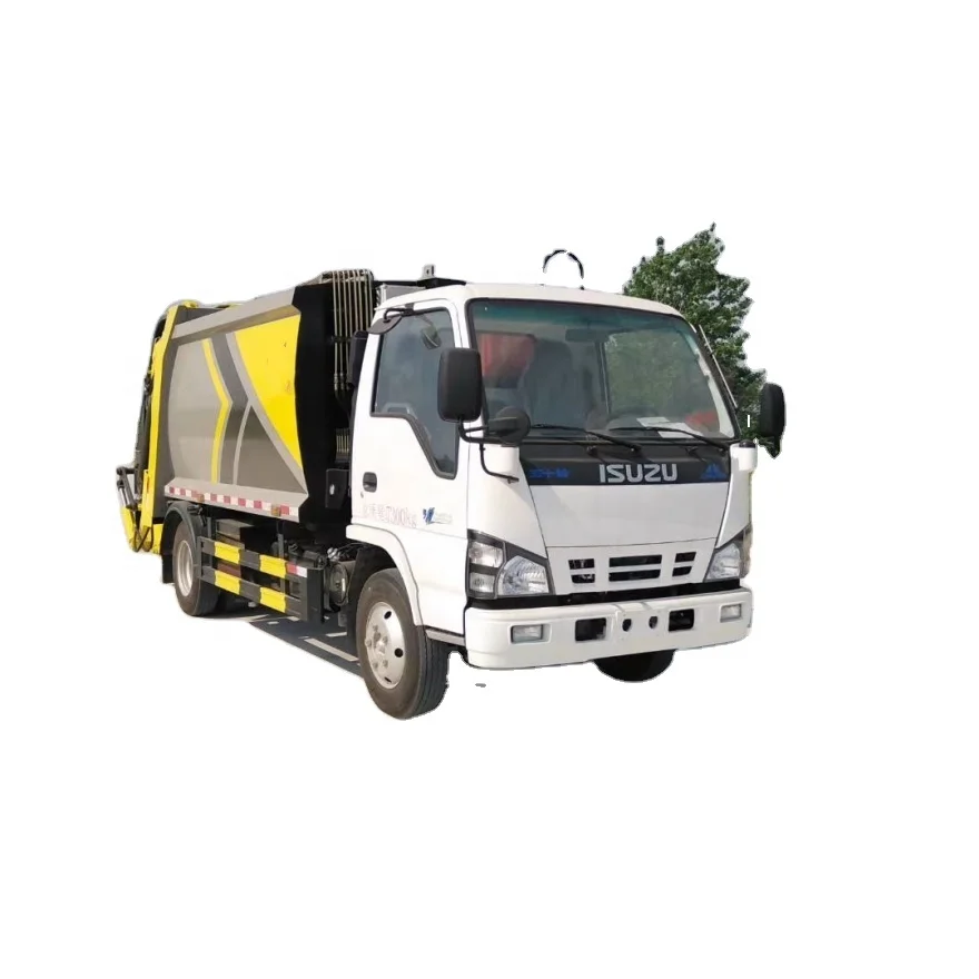 ISUZU  KV100 Garbage Truck 4*2 model 6CBM waste garbage collection  garbage compactor truck