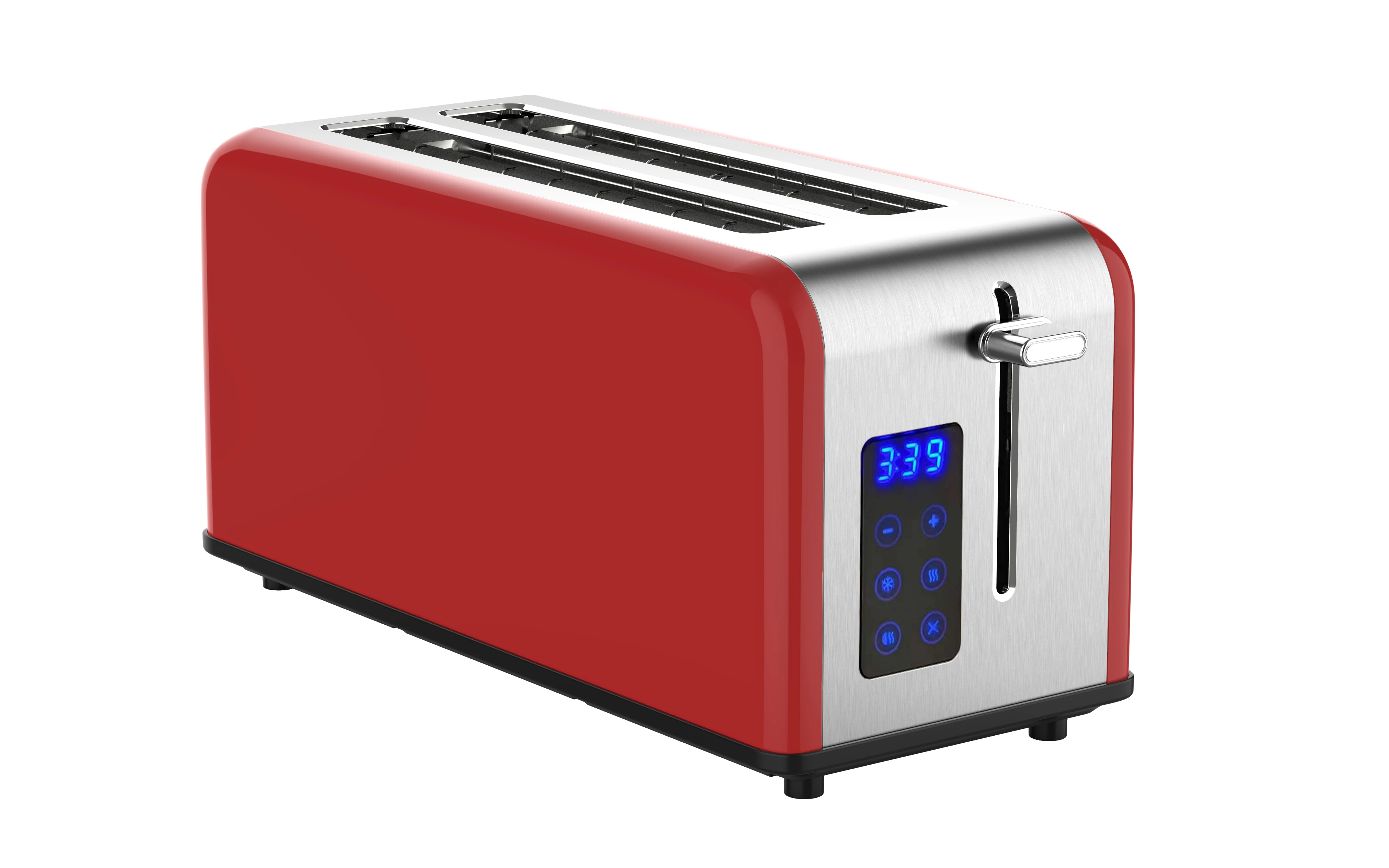 Stainless Steel Small Kitchen Appliances Factory Long 4 Slice Retro Style Hot Sale Toaster with Dust Sale