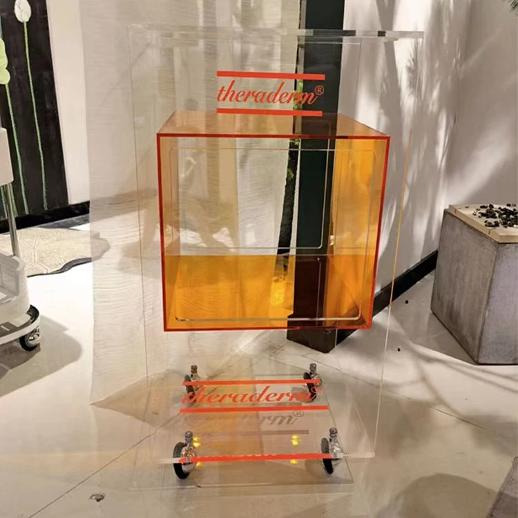 Beauty salon cart Ya can move cart gram-force transparent tool cart