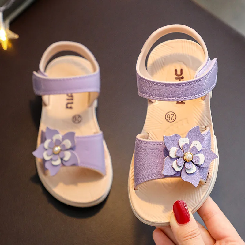 Bowknot Fashion Girls Sandals Soft Sole Non-slip Girls Beach Shoes