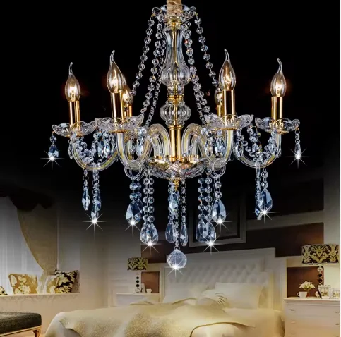 The best-selling modern decoration luxurious and atmospheric creative candle design crystal chandelier French romantic style