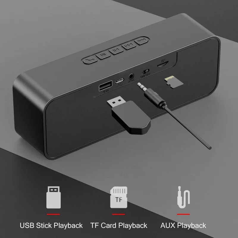 New Design Music player Mini Wireless Speaker Boombox 9D Surround Sound Home Theatre Blue Tooth speakers