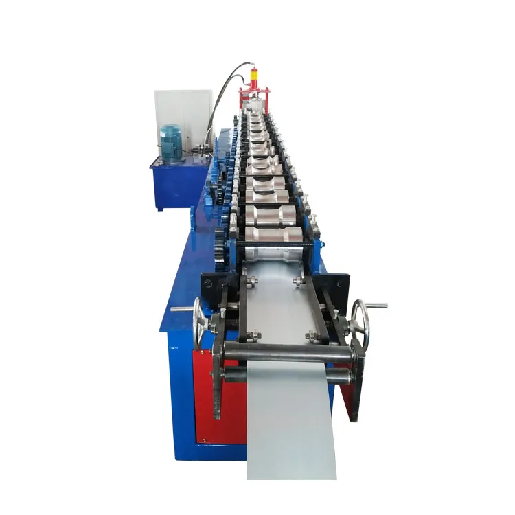 Metal roller shutter door guide rails roll forming machine pu foam shutter door roll forming machine