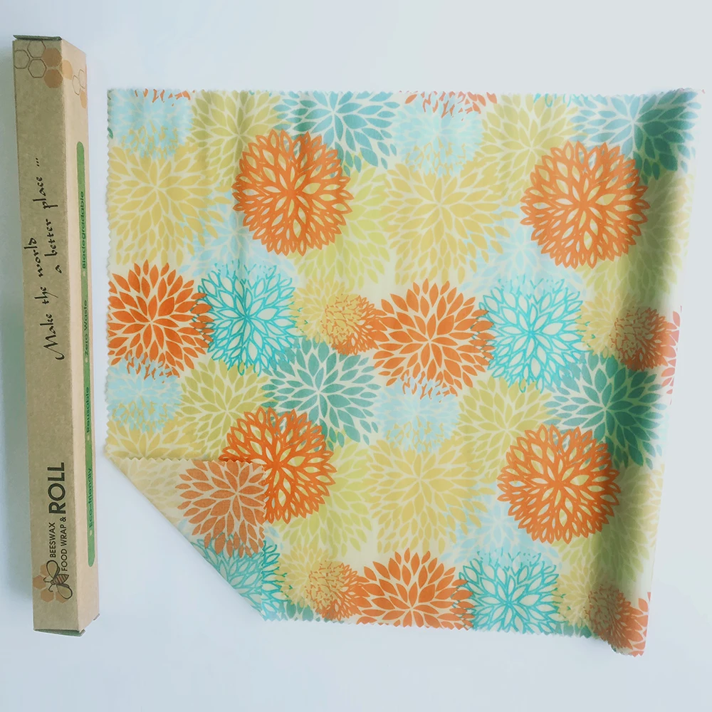 
Amazon Best Selling 100CM Long Cotton Beeswax Reusable Food Wrap 
