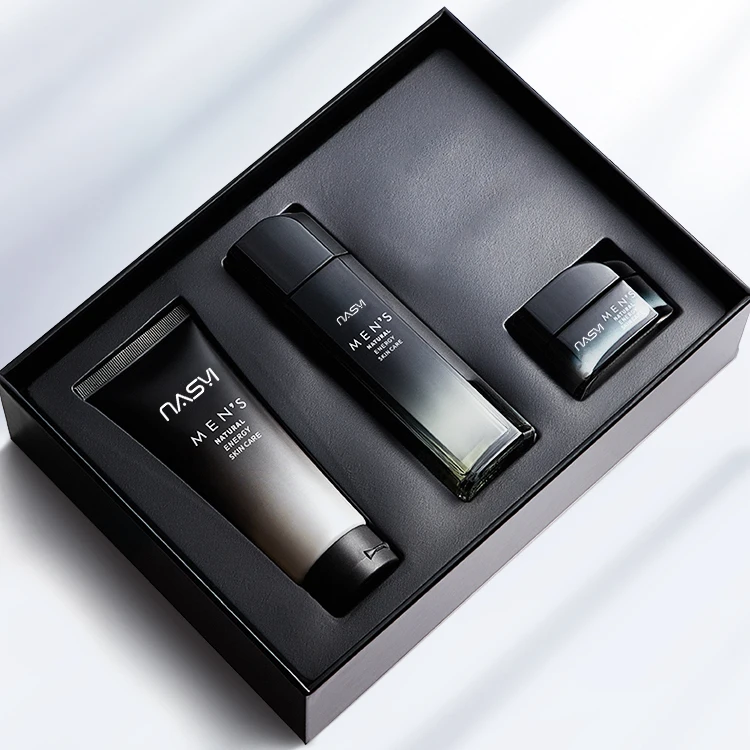 Private Label Volcanic Minerals Set Korean Skin Care Facial Kit Deep Cleaning Oil Control Moisturizing Men Skin Care Set