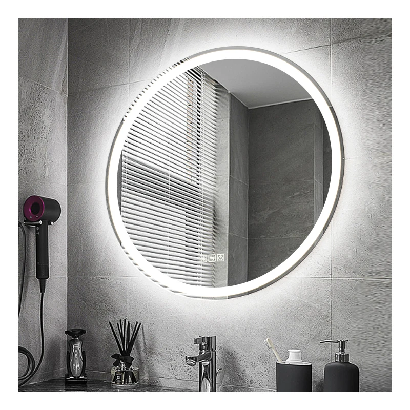 
High Quality Touch Sensor Led Bathroom Round Mirrors With Backlit For Home And Hotel 
