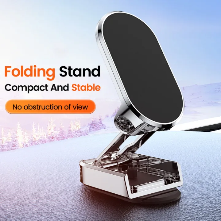 New Magnetic Car Phone Holder Foldable Dashboard Cell Phone Car Mounts 360 Adjustable Rotation Phone Magnet Holder Car