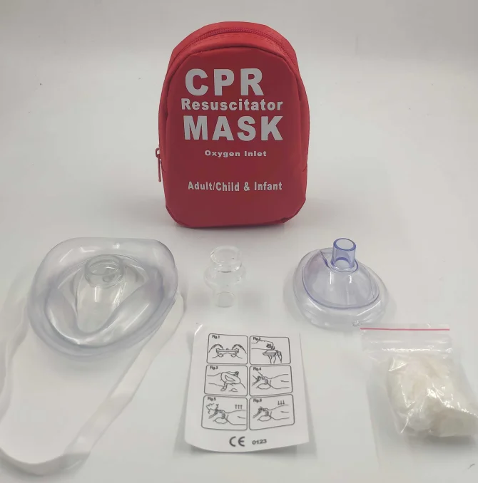 Portable Mini CPR Pocket Resuscitator first aid  kit Adult Child rescue Mask one way valve nice carry bag OEM logo manufacturer