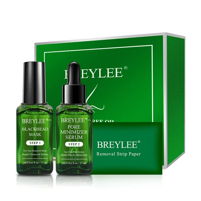 BREYLEE Blackhead Remover Serum Face Black Mask Shrink Pore Peeling Essence Moisturizing Ageless Deep Cleansing Skin Nose Care