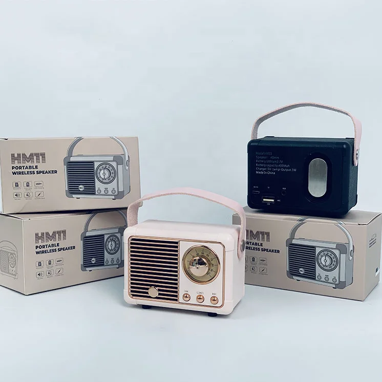 Creative Wireless Retro Radio Speaker Portable Audio Vintage Fashion Nostalgic Mini Stylish Classic Design Speakers