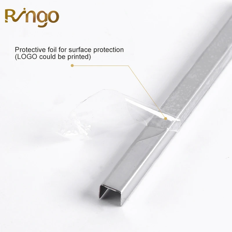 Foshan Ringo Oem глянцевая поверхность 8k, металлические углы пола, угловая защита, края, декоративная металлическая полоса, отделка плитки из нержавеющей стали