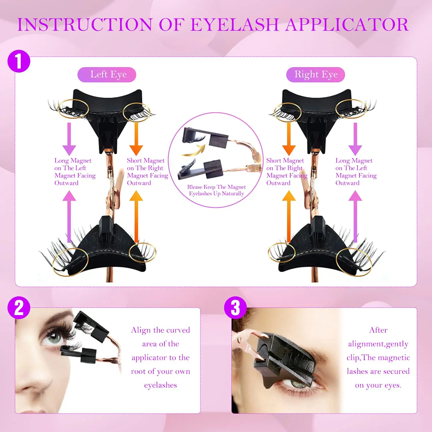 
2021 New Arrival Customize 8D Quantum magnet False Lashes Partner Set Glue Free Magnetic Eyelashes 